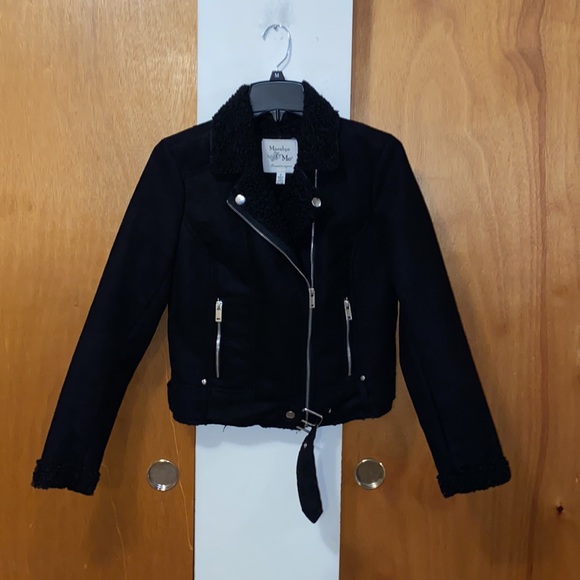 🖤NWOT Maralyn & Me Faux Shearling Moto Jacket - Picture 4 of 15